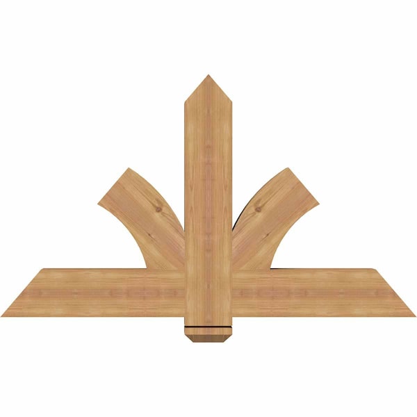 Ekena Millwork Redmond Smooth Timber Gable Bracket, Western Red Cedar, 48"W x 28"H x 3 1/2"D x 5 1/2"F, 14/12 Pitch GBW048X28X0406RED00SWR - main